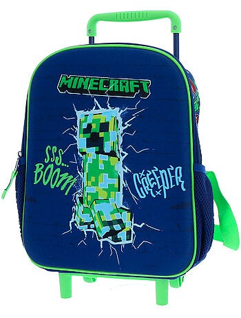 Rugzak roulant Minecraft Creeper 32 cm met telescopische handgreep