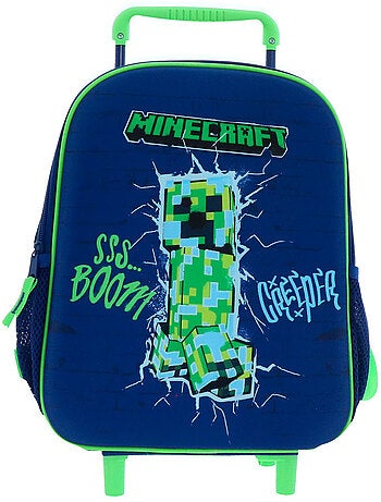 Rugzak roulant Minecraft Creeper 32 cm met telescopische handgreep