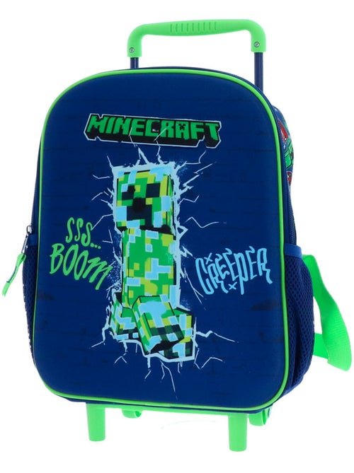 Rugzak roulant Minecraft Creeper 32 cm met telescopische handgreep - Kiabi
