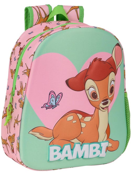 Rugzak Safta 3D Bambi semi-stevig bedrukt Disney - Kiabi