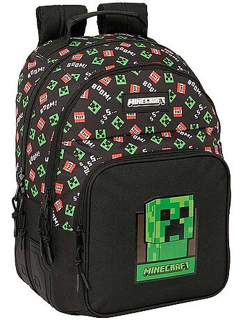 Rugzak school Minecraft Creeper 2 vakken met ritssluiting 42 x 32 x 15