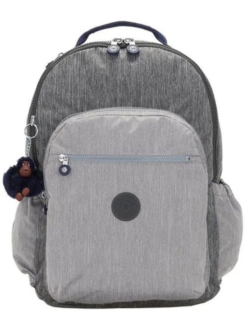 Rugzak Seoul Go van stof denim gestructureerd Kipling 44 cm - Kiabi Rugzak Seoul Go van stof denim gestructureerd Kipling 44 cm - Kiabi
