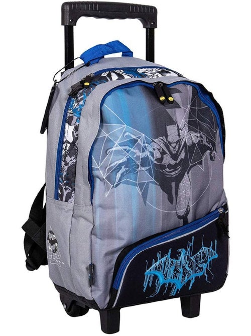 Rugzak trolley Batman van stof bedrukt 2 vakken 41 cm - Kiabi