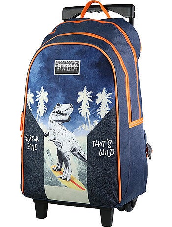 Rugzak trolley dinosaurus met wieltjes 45 cm 4 wieltjes