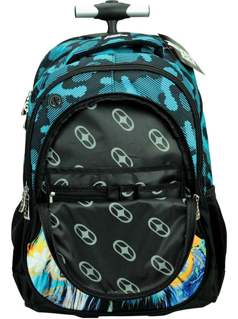 Rugzak trolley No Fear Leeuw camouflagemotief 48 cm Zwart Blauw - Kiabi