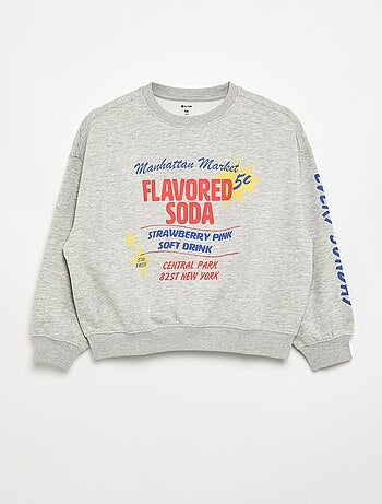 Ruimvallend bedrukt sweatshirt