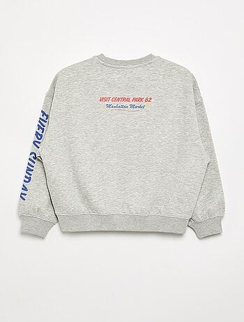 Ruimvallend bedrukt sweatshirt