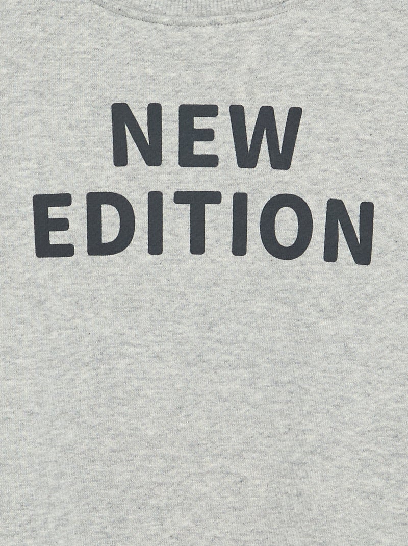Ruimvallend sweatshirt met lange mouwen Grijs - Kiabi