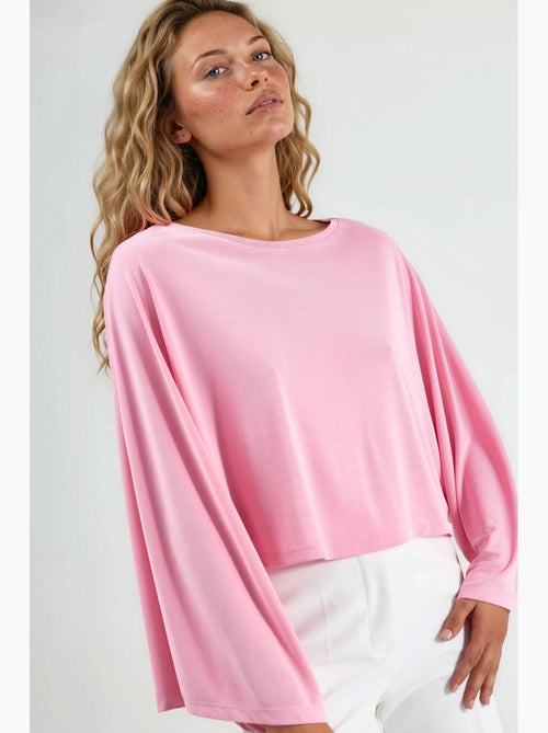 Ruimvallende blouse met boothals busem - Kiabi