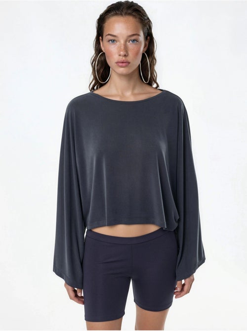 Ruimvallende blouse met boothals busem - Kiabi