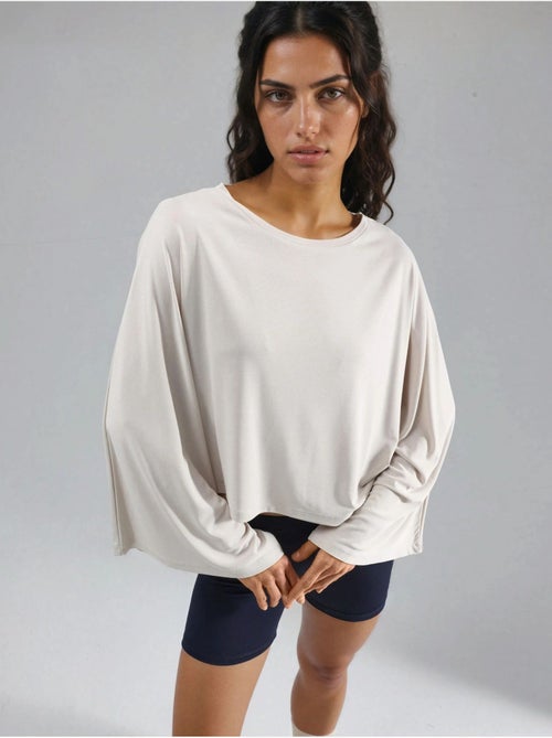 Ruimvallende blouse met boothals busem - Kiabi