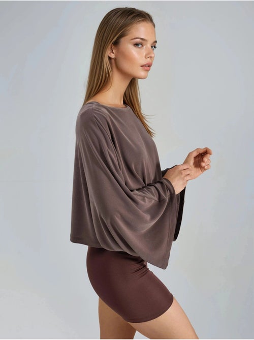 Ruimvallende blouse met boothals busem - Kiabi
