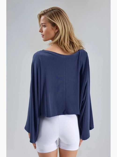 Ruimvallende blouse met boothals busem - Kiabi