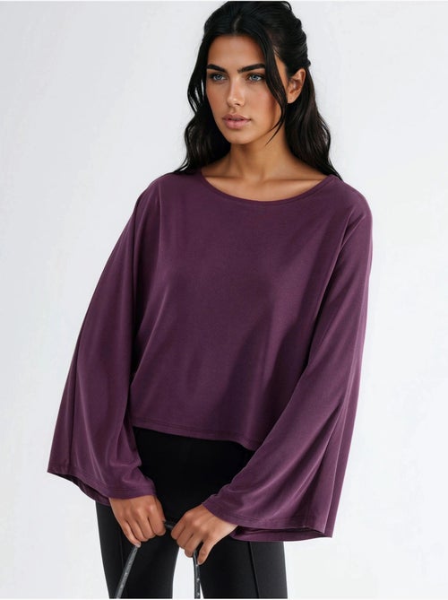 Ruimvallende blouse met boothals busem - Kiabi