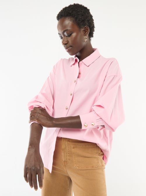 Ruimvallende blouse met knoopjes in schelpvorm - Kiabi