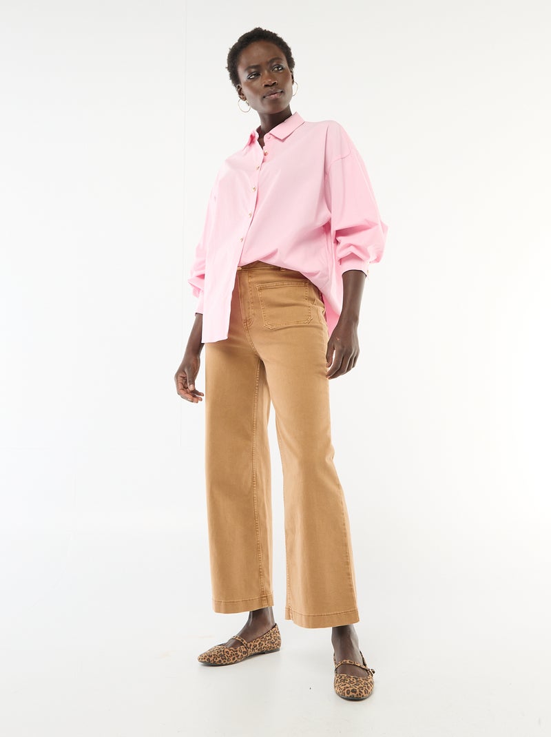 Ruimvallende blouse met knoopjes in schelpvorm Rose - Kiabi