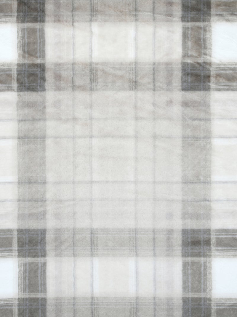 Ruitdeken van imitatiebont Beige - Kiabi