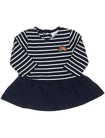 Rulipe marine/witte jurk voor meisjes - 'elle est ou la mer' collectie