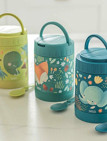 Rvs baby voedsel thermos dieren | sassi junior