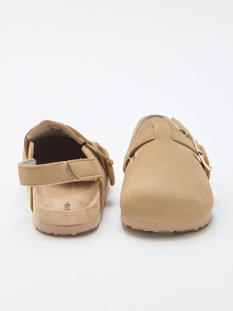 Sabot en suédine Beige - Kiabi