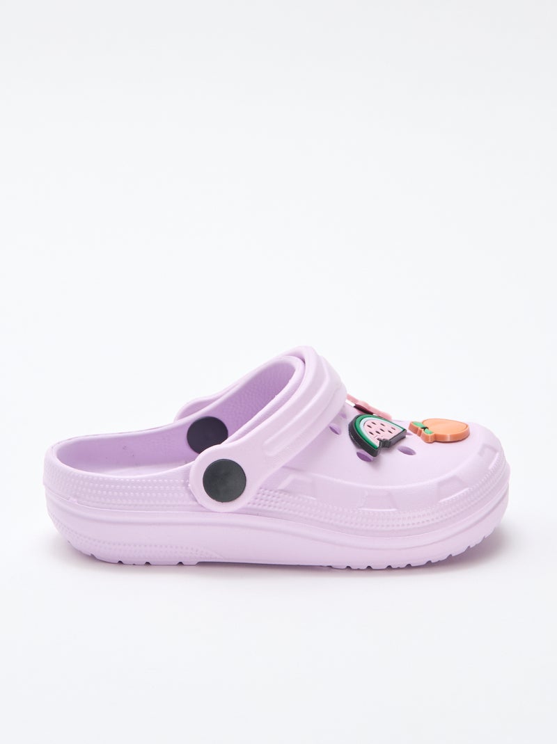 Sabots en plastique 'fruits' Violet - Kiabi