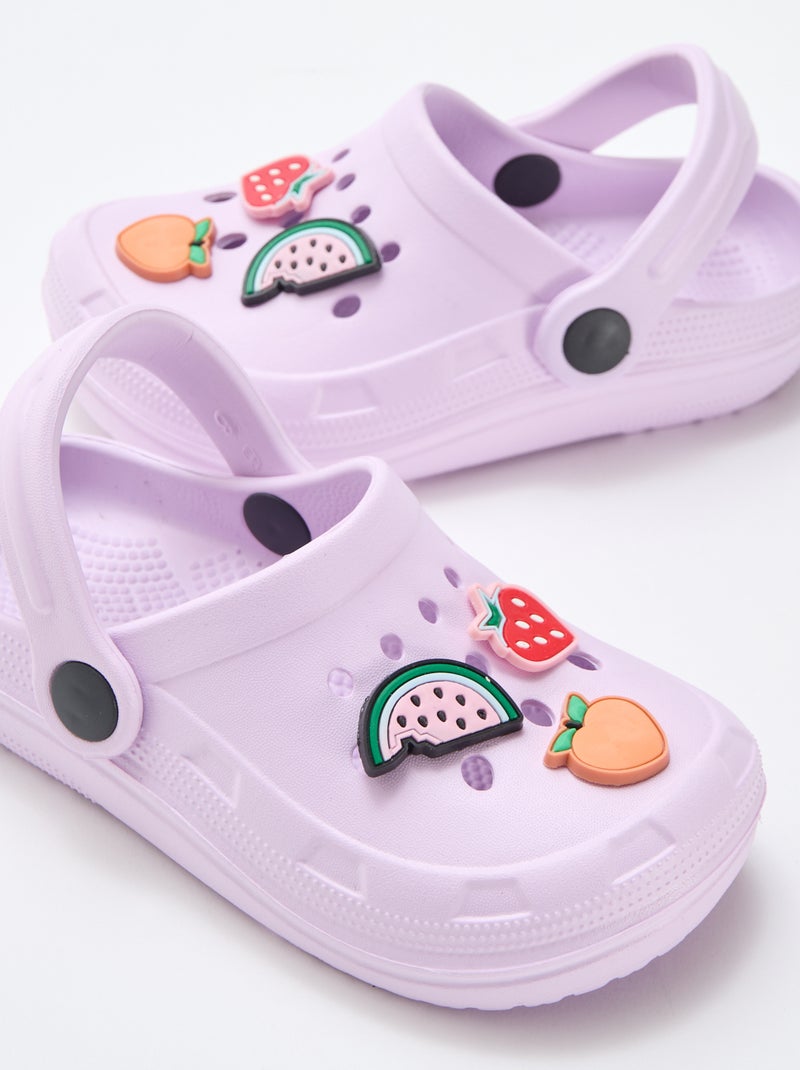 Sabots en plastique 'fruits' Violet - Kiabi