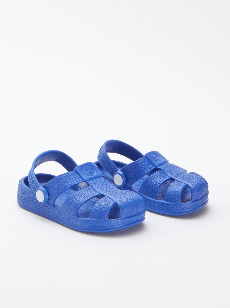 Sabots en plastique moulé texturé BLEU - Kiabi