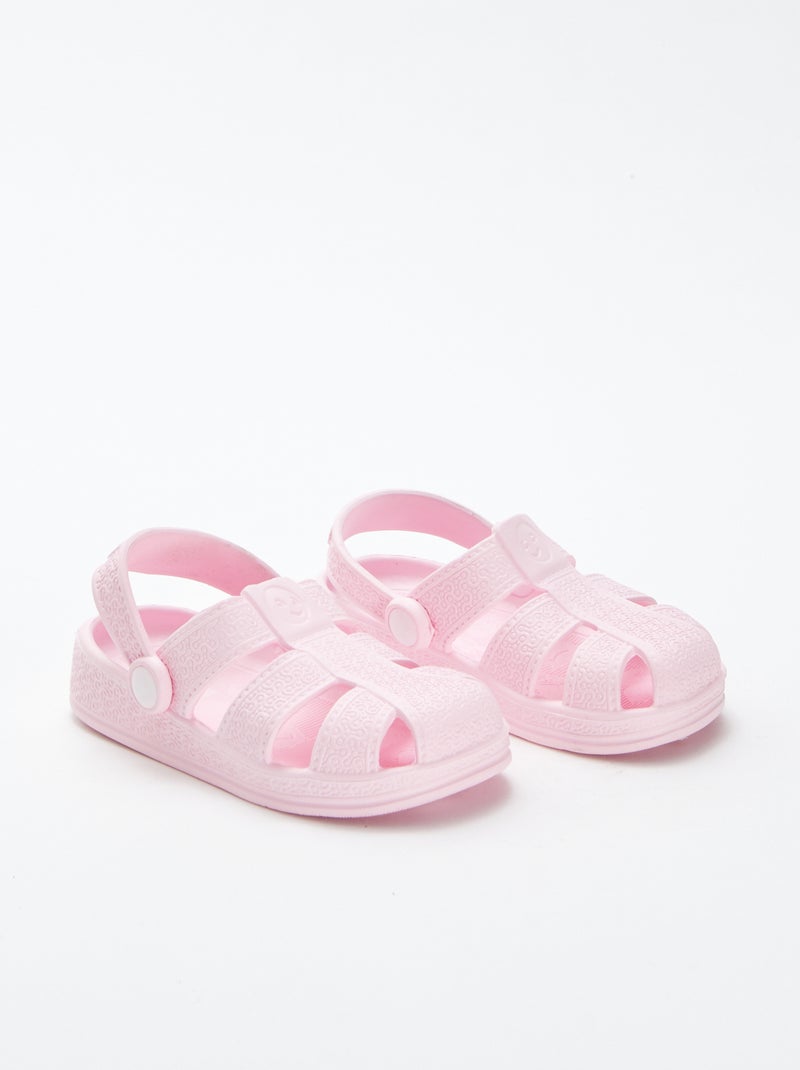 Sabots en plastique moulé texturé ROSE - Kiabi