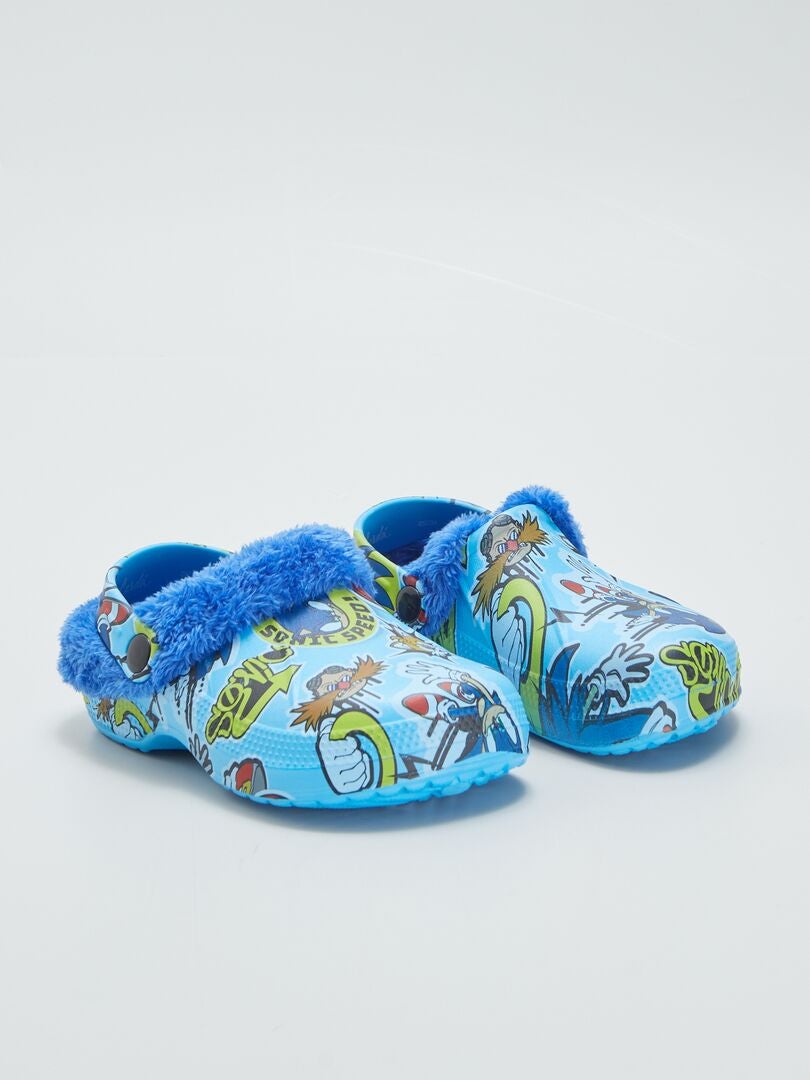 Sabots Jardin Enfant Sonic The Hedgehog - Sandales Amovibles Avec Pins | Tailles 28 à 34 | Mixte