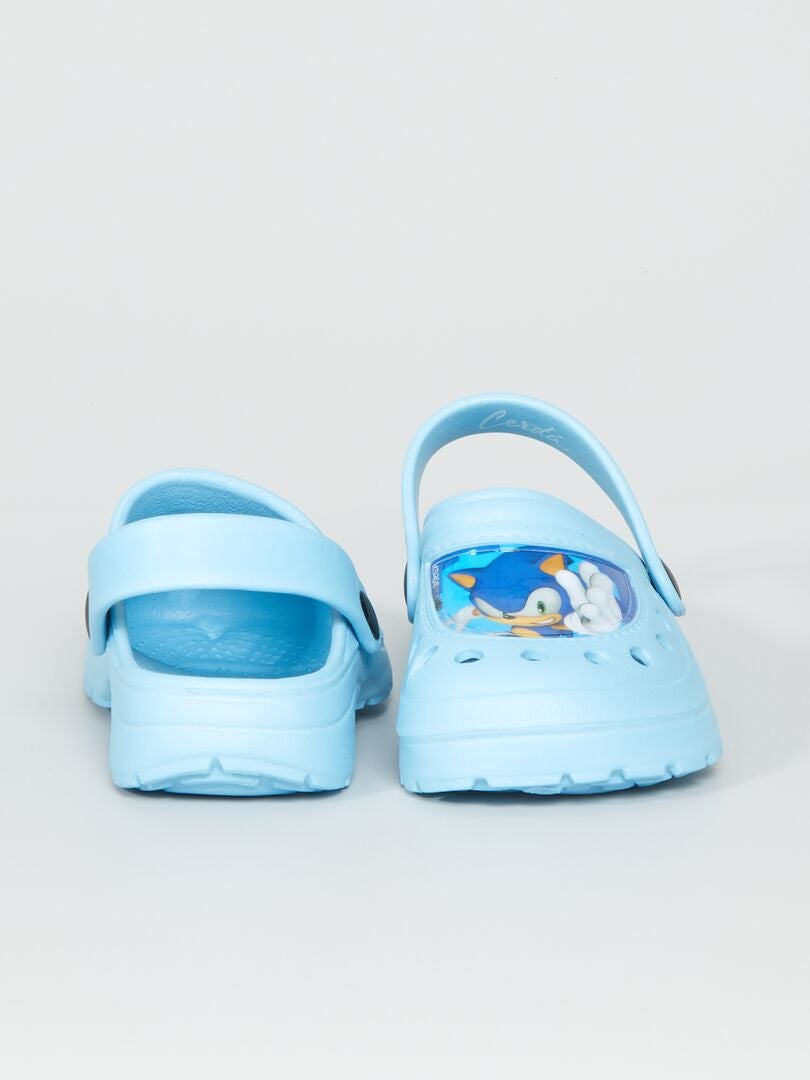 Sandales Enfants Sonic - Caoutchouc EVA 100%, Licence Officielle, Bleu/rouge/orange, Design Espagnol, Confort Léger