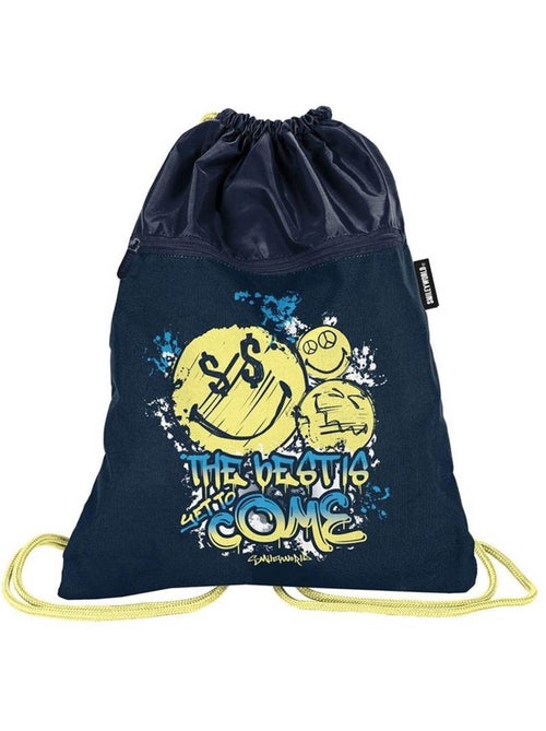 Sac à cordon piscine 45 cm Smiley World – Poche zippée - Kiabi Sac à cordon piscine 45 cm Smiley World – Poche zippée - Kiabi