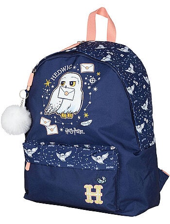 Sac à dos 42 cm 'Hedwig' 2 compartiments zippés - rayures réfléchissantes Harry Potter