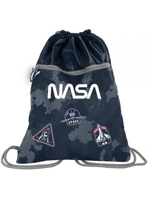 Sac à dos à cordon NASA 45 cm – Poche zippée et motif spatial – NASA - Kiabi