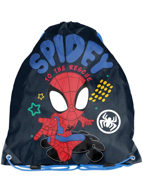 Sac à dos à cordon 'Spider-Man' motifs étoiles et pois – 38 x 34 cm – PASO - Kiabi Sac à dos à cordon 'Spider-Man' motifs étoiles et pois – 38 x 34 cm – PASO - Kiabi