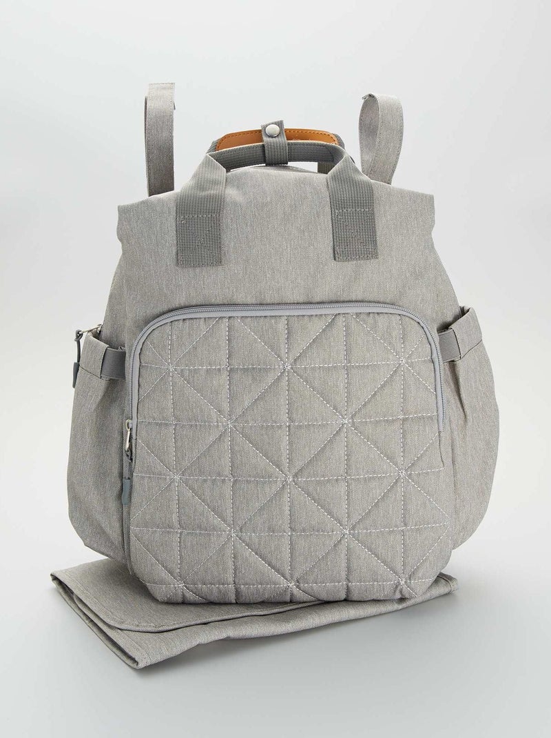Sac à dos à langer GRIS - Kiabi