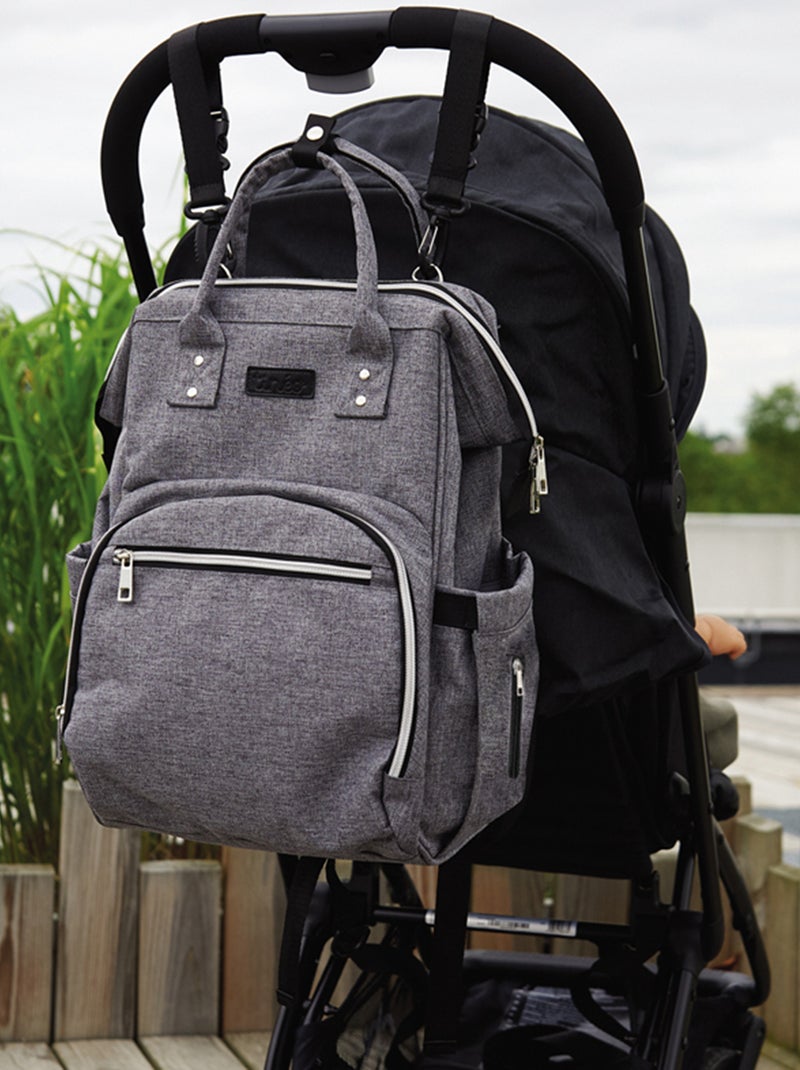 Sac à dos à langer 'Tineo' Gris - Kiabi