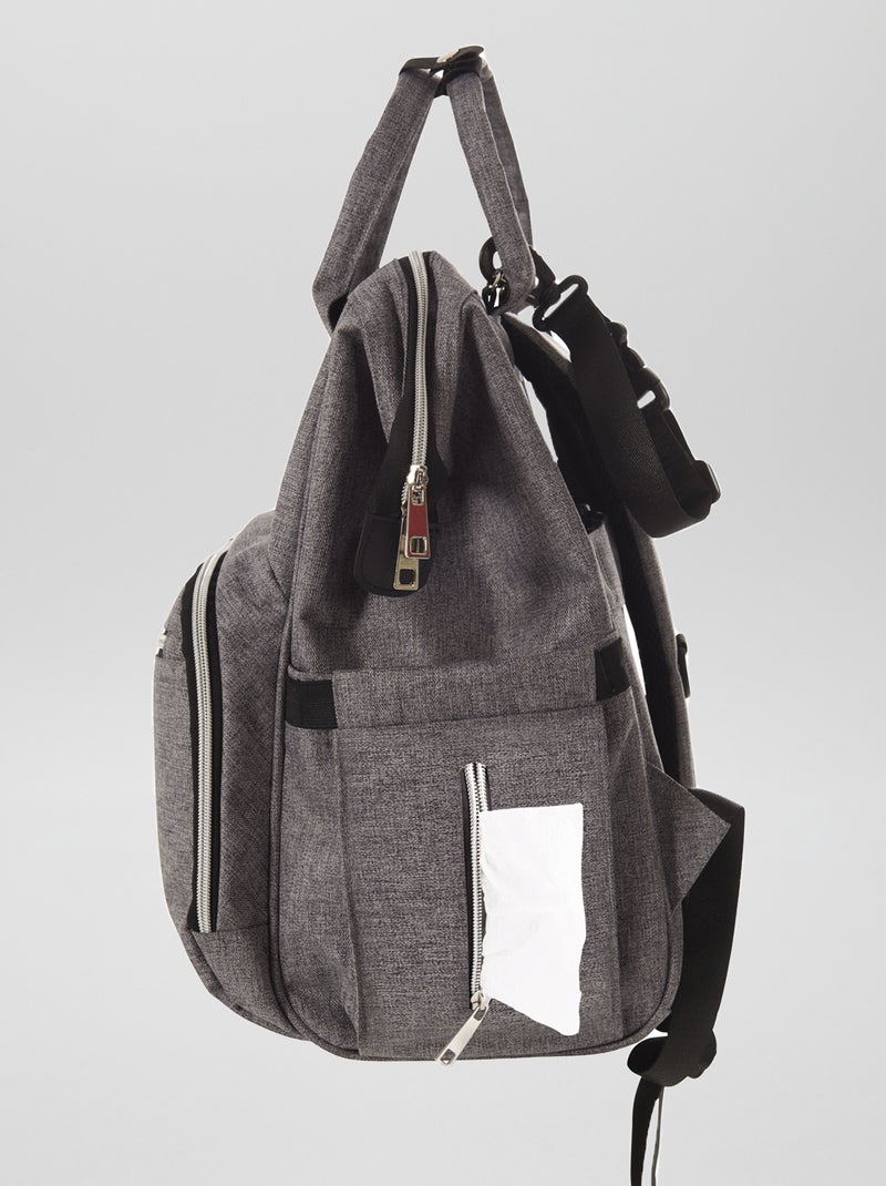 Sac à dos à langer 'Tineo' Gris - Kiabi