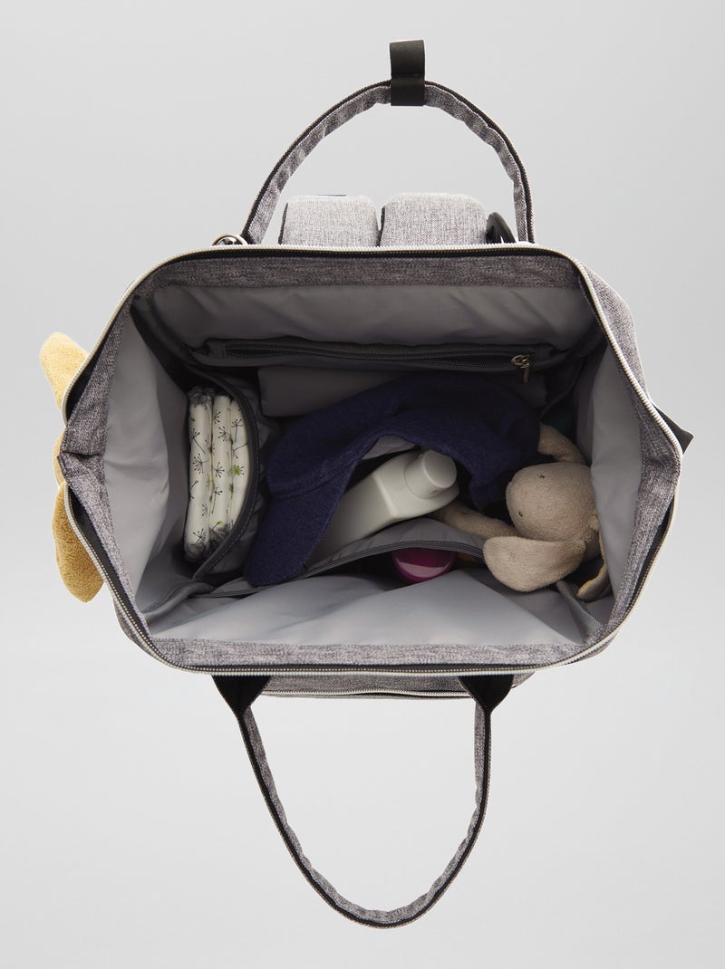 Sac à dos à langer 'Tineo' Gris - Kiabi
