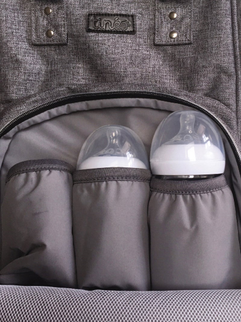 Sac à dos à langer 'Tineo' Gris - Kiabi