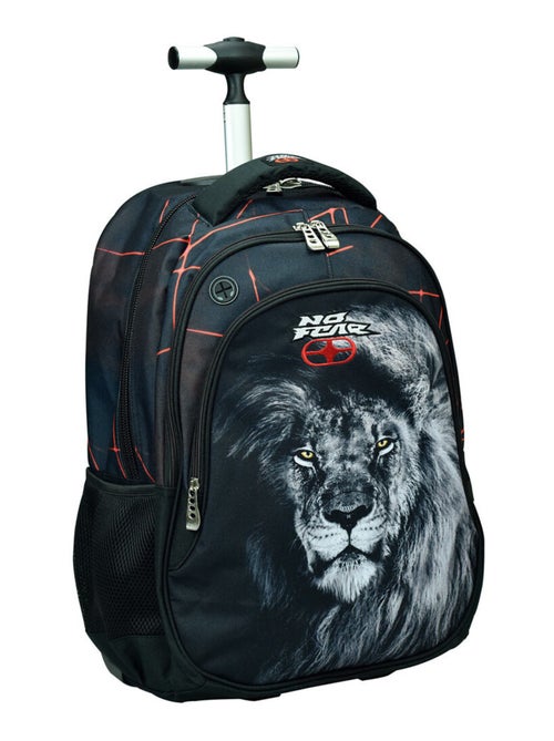 Sac à dos à roulettes - Imprimé lion King of Jungle - No Fear - Kiabi