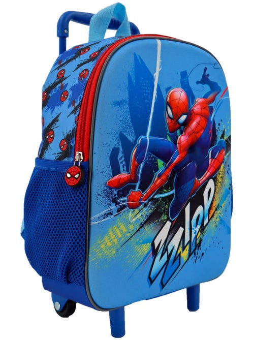 Sac à dos à roulettes 3D polyester moulé Spiderman - Kiabi Sac à dos à roulettes 3D polyester moulé Spiderman - Kiabi