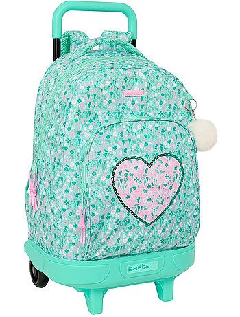 Sac à dos à roulettes à dos amovible motif cœur CMP Safta Cuore 33 L 45 cm