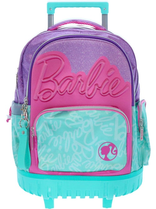 Sac à dos à roulettes Barbie 4 roues pailleté 46 cm - Kiabi Sac à dos à roulettes Barbie 4 roues pailleté 46 cm - Kiabi