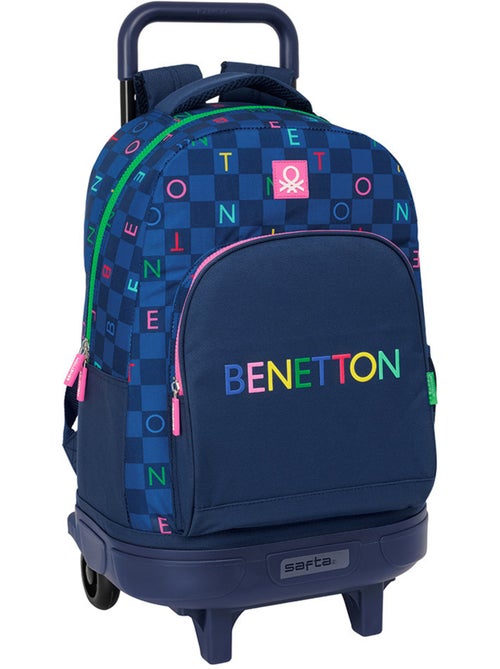 Sac à dos à roulettes Benetton Damero à roues amovible 45x33x22 cm - Kiabi Sac à dos à roulettes Benetton Damero à roues amovible 45x33x22 cm - Kiabi
