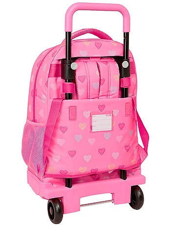 Sac à dos à roulettes Benetton motif cœurs 22L 33 x 45 x 22 cm CMP