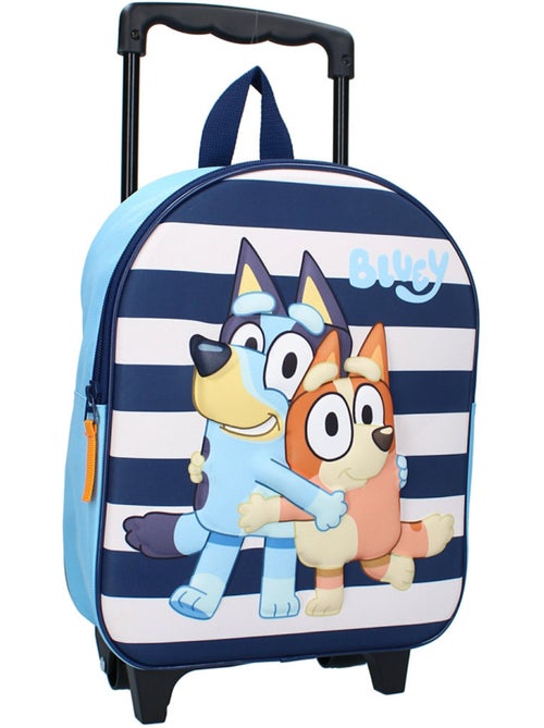 Sac à dos à roulettes 'Bluey' 32 cm maternelle 1 compartiment zippé Bluey - Kiabi Sac à dos à roulettes 'Bluey' 32 cm maternelle 1 compartiment zippé Bluey - Kiabi