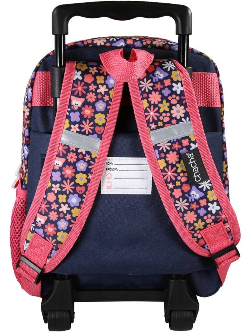 Sac à dos à roulettes 'Chien et Chat' – Chacha Maternelle 1 compartiments – 30 cm Bleu Rose - Kiabi