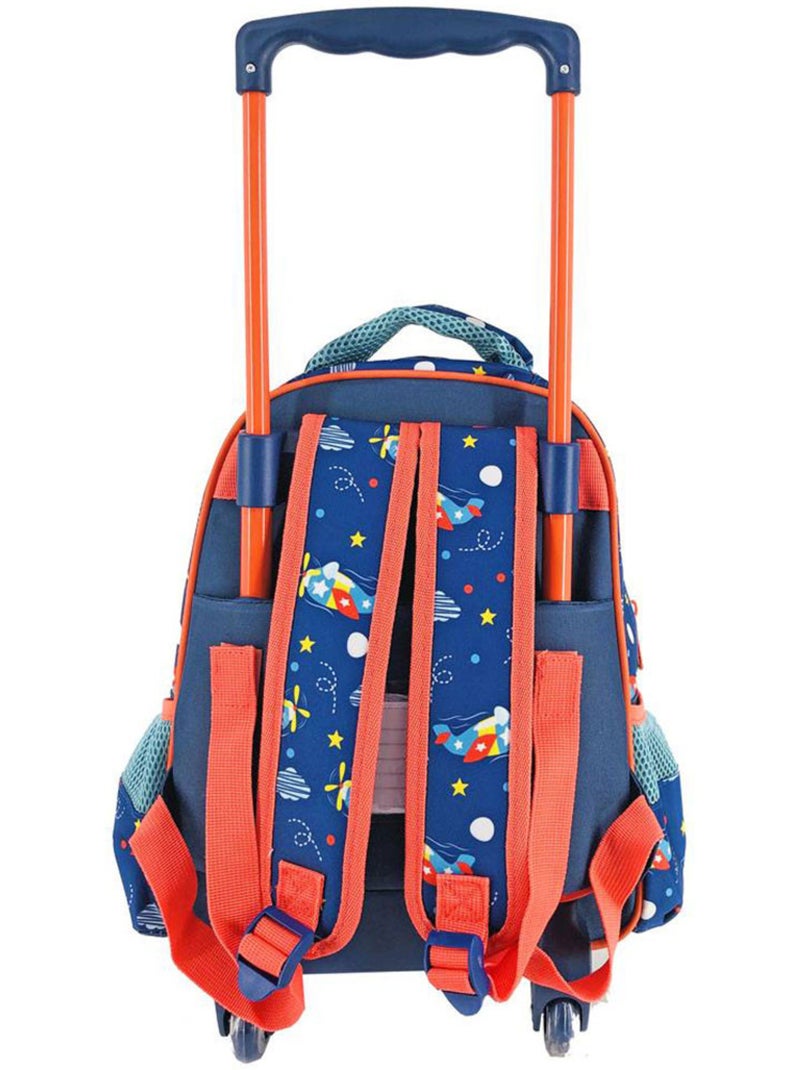 Sac à dos à roulettes CMP pilote 3D avec poignée télescopique 31x27x10 Bleu Orange clair Noir - Kiabi