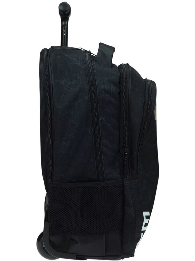 Sac à Dos à Roulettes Ekko League of Legends 48 CM - Trolley scolaire Noir Doré Bleu - Kiabi
