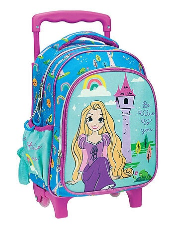 Sac à dos à roulettes enfant - Licence Princesse Raiponce - Qualité supérieure